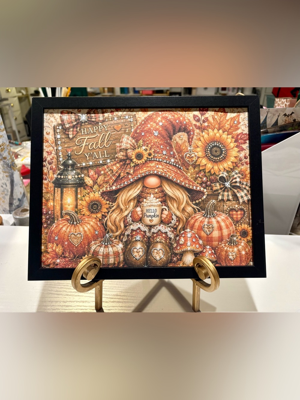 Happy Fall Y'all Gnome Framed 8x10 Art Print